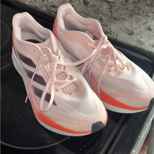 adidas Women's Light Pink Running Shoes with Coral Accents